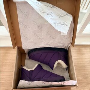 Natural Reflections Purple Slippers with Plush Lining